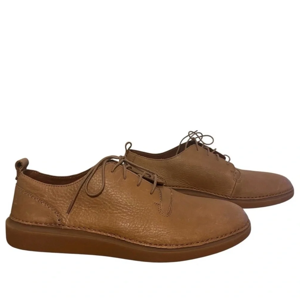 Clarks Tan Leather Oxfords Casual Shoes Men’s 12 Hale Lace Active Air